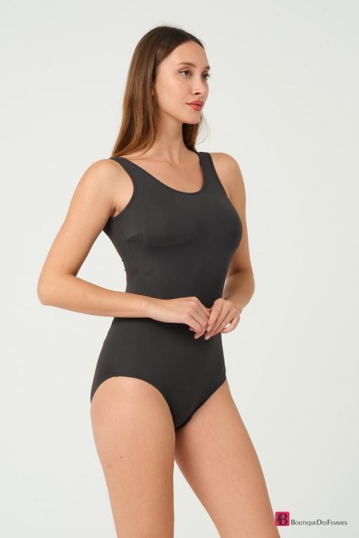 Anthracite Best Basic Swimsuit - Boutique Des Femmes