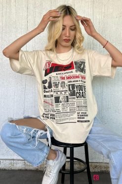 Beige Guns N Roses T-Shirt - Boutique Des Femmes