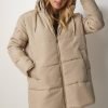 Beige Hooded Oversize Puffer Coat - Boutique Des Femmes