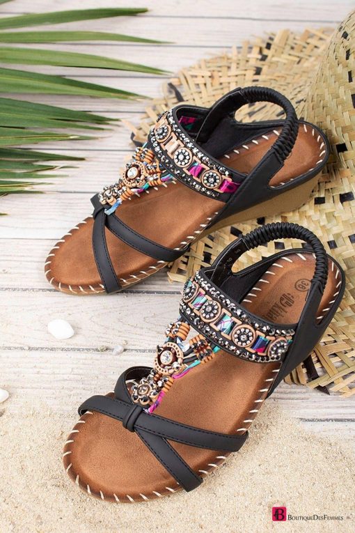 Black Daily Women's Sandals - Boutique Des Femmes