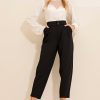 Black High Waist Carrot Pants - Boutique Des Femmes