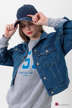 Blue Denim Jacket with Double Pockets - Boutique Des Femmes