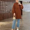 Brown Oversize Long Shirt - Boutique Des Femmes