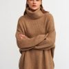 Caramel Turtleneck Wide Sweater