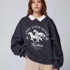 College Sweatshirt Polo Neck - Boutique Des Femmes