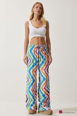 Colorful2 Palazzo Viscose Pants - Boutique Des Femmes