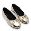 Gold Snake Flat Round Ballerina - Boutique Des Femmes