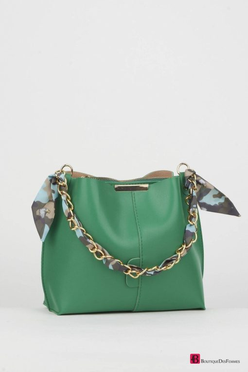 Green Chain Scarf Bag - Boutique Des Femmes