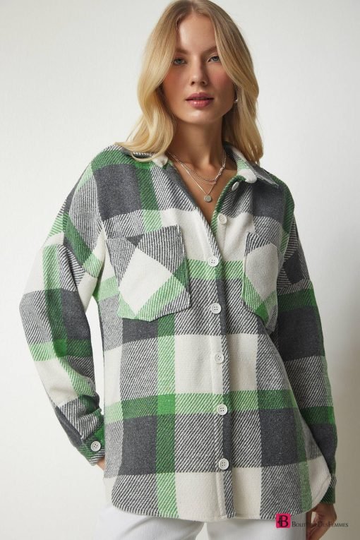 Green Oversize Lumberjack Shirt