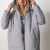 Grey Hooded Oversize Puffer Coat - Boutique Des Femmes