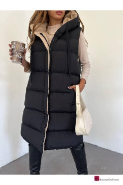 Hooded Double Sided Inflatable Vest - Boutique Des Femmes