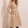 Mink Double Breasted Trench Coat