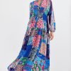 Multicolor Viscose Hijab Dress