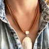 Multiple nubuck Necklace - Boutique Des Femmes