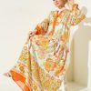 Orange Viscose Hijab Dress - Boutique Des Femmes