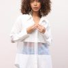 White Organza Detailed Shirt - Boutique Des Femmes