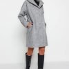 Black Oversize Wide Cut Long Cuff Coat - Boutique Des Femmes