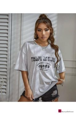 Palm Springs Oversize Printed T-shirt - Boutique Des Femmes