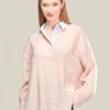 Powder Modal Design Shirt with Cuff Button Detail - Boutique Des Femmes