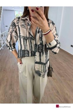 Ramie Patterned Shirt - Boutique Des Femmes