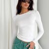 White Basic Long Sleeve Bicycle Body - Boutique Des Femmes