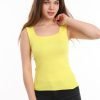 Yellow Square Tank Top