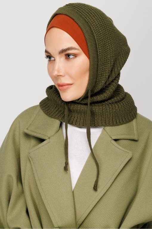 Army Green Knitted Headgear Balaclava