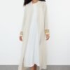 Beige Accessory Woven Abaya