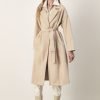 Beige Belted Casual Coat