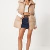 Beige Waist Puffer Vest