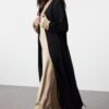 Black Accessory Woven Abaya