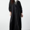 Black Accessory Woven Abaya & Jalabiya