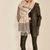 Black-Beige Shawl Scarf