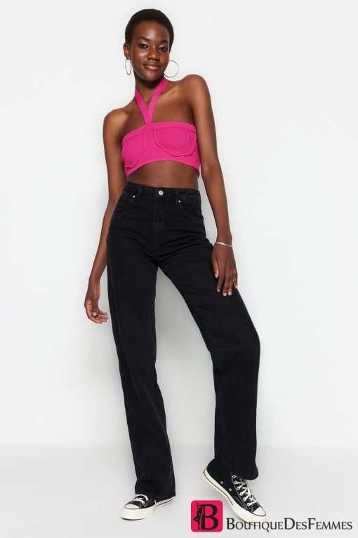 Black High Waist Wide Leg Jeans - Boutique Des Femmes