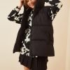 Black Hooded Oversize Puffer Vest