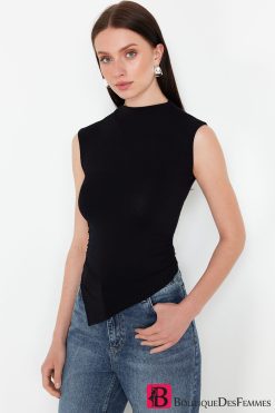 Black Knitted Blouse