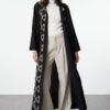 Black Printed Woven Abaya