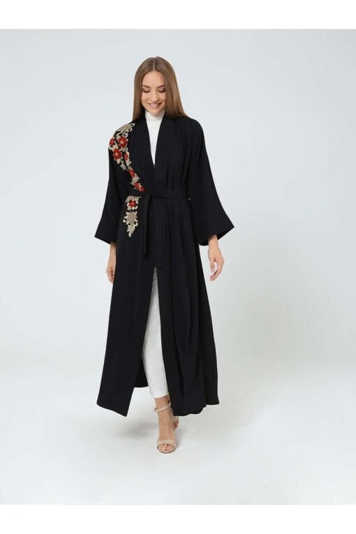 Black Veil Kimono Abaya