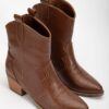 Brown Matte Suede Western Cowboy Boots