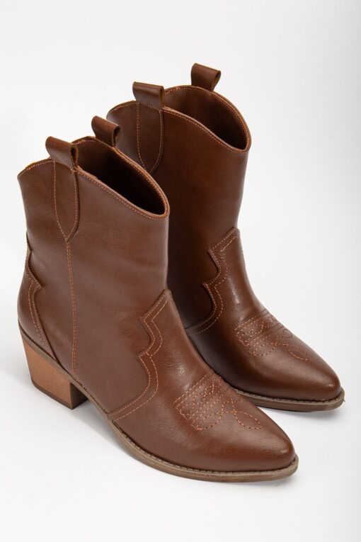 Brown Matte Suede Western Cowboy Boots