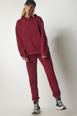 Claret Red Hooded Tracksuit