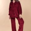 Claret Red Plus Size pajama