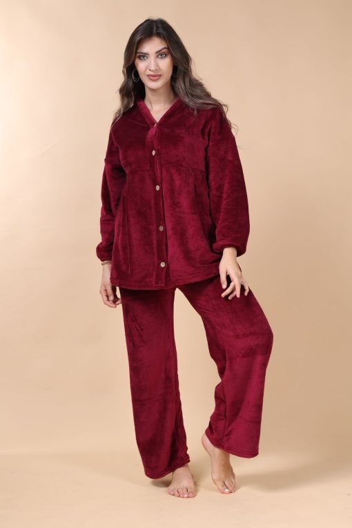 Claret Red Plus Size pajama