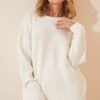 Ecru Oversize Knitwear Sweater