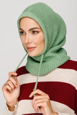 Mint Green Knitted Headgear Balaclava