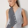 Grey Anthracite Contrast Vest