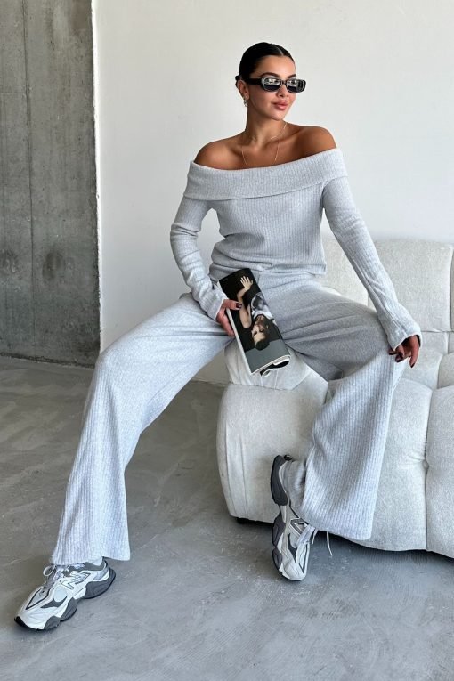 Grey Madonna Knitted Suit