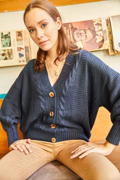 Indigo Hair Knitted Cardigan