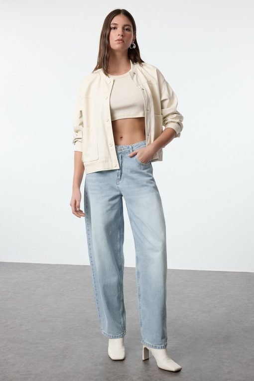 Light Blue Low Waist Skater Jeans