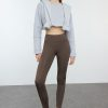 Light Khaki Elastic Sports Leggings